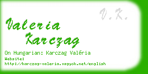 valeria karczag business card